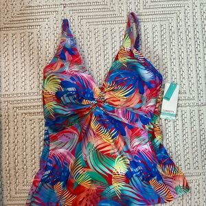 Sunsets Copacabana Forever Tankini Top 34DD NWT